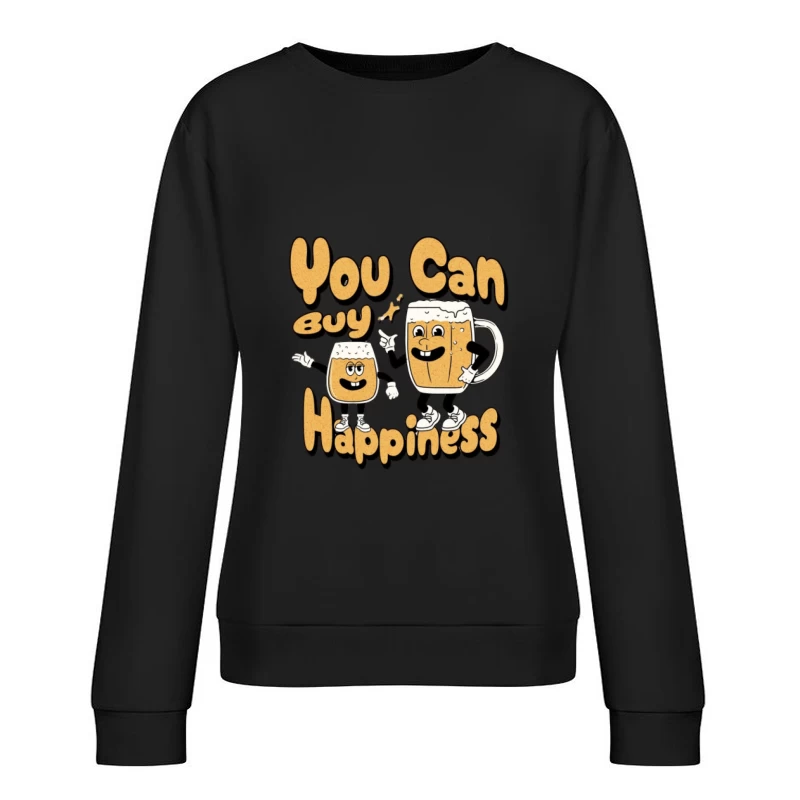 Illustration de Bière et Bonheur Femme Sweat-shirt à enfiler