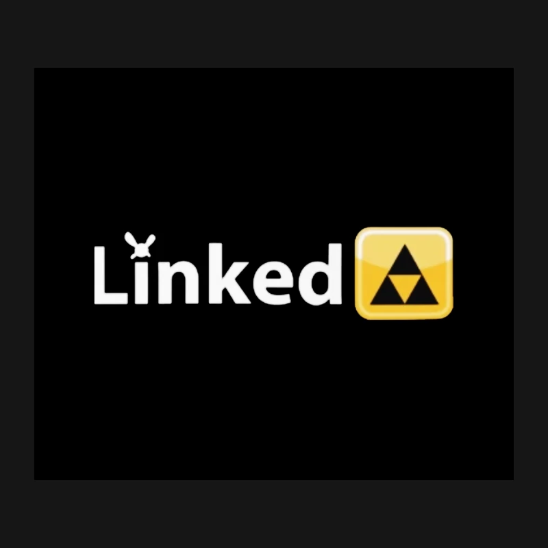 LinkedIn Logo with Triforce Gaming Symbol Mouse Pad