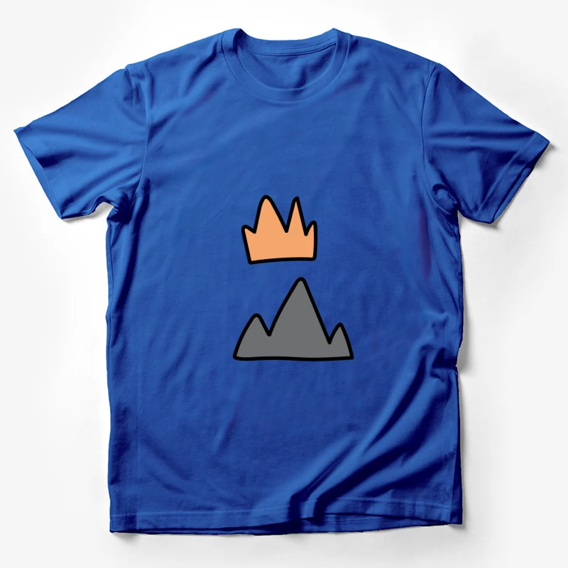 Montagne et Couronne Stylisées Homme T-Shirt