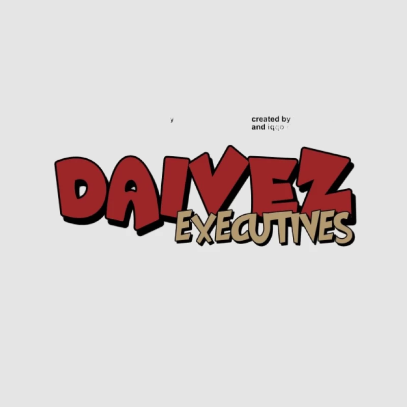 Daivez Executives Logo in Rot und Beige Herren Pullover Hoodie