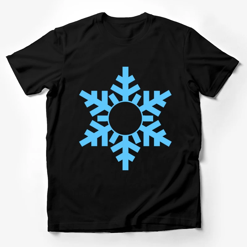 Flocon de neige bleu stylisé Homme T-Shirt