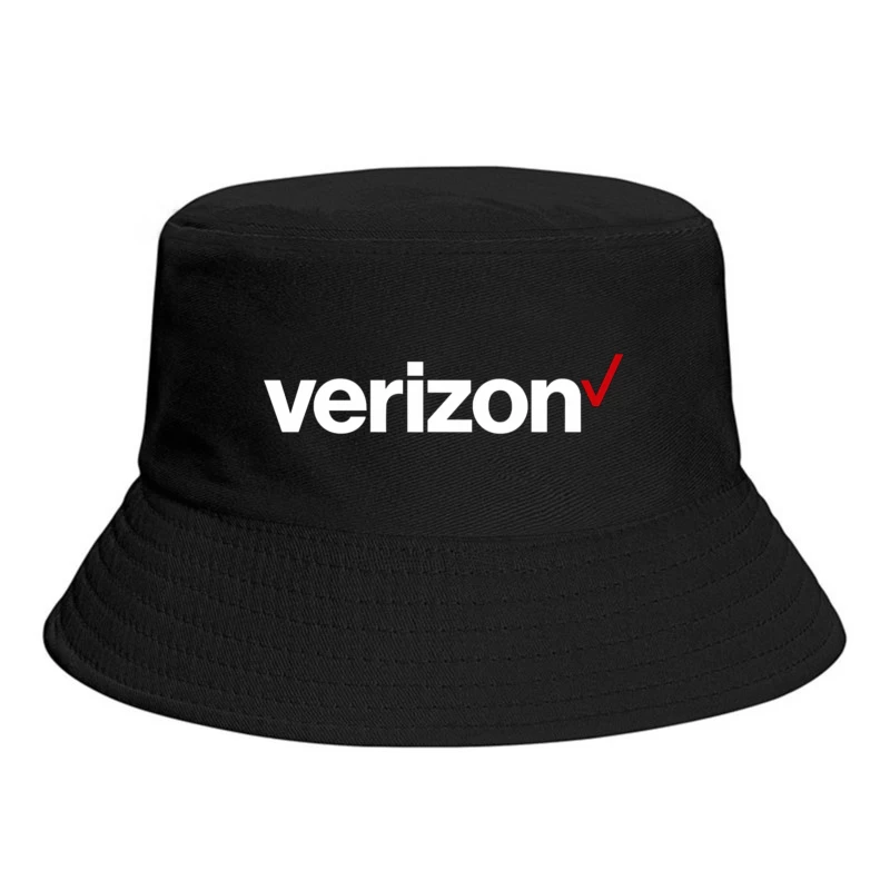 Verizon Corporate Logo with Red Checkmark Bucket Hat