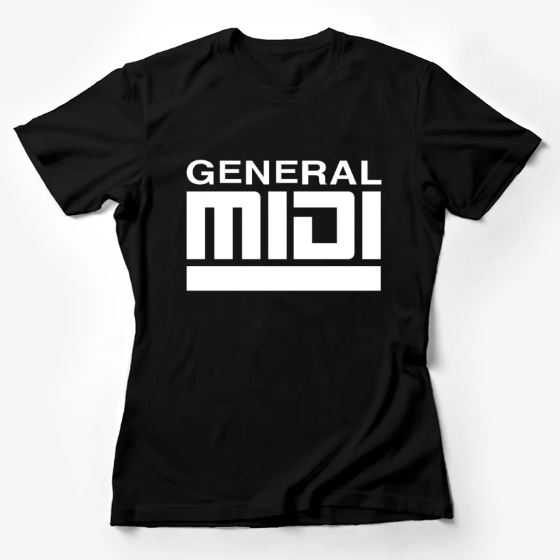 General Text Outline on White Background Female T-Shirt