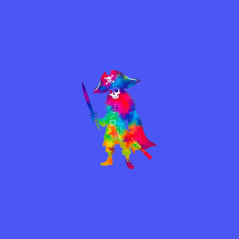 Colorful Pirate Skeleton with Sword iPhone Case