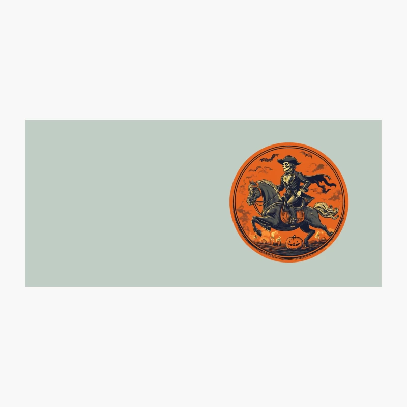 Spooky Halloween Skeleton Rider in Circular Design Coffee Mug