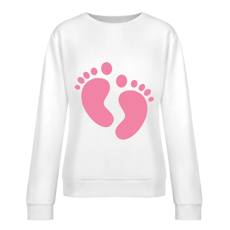 Empreintes de Pas Roses Femme Sweat-shirt à enfiler
