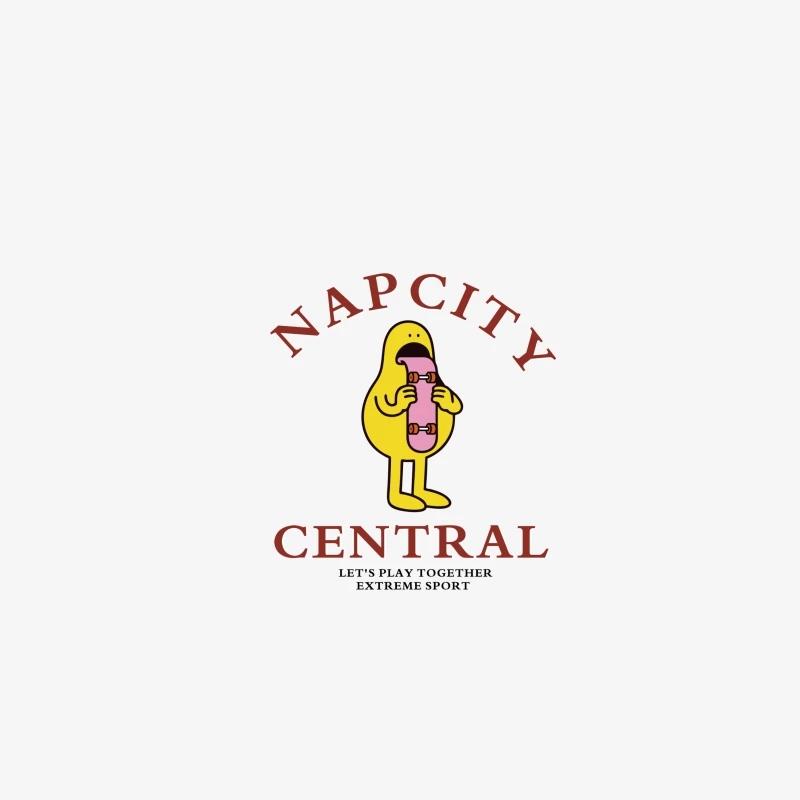 Nap City Skateboard Cartoon Damen Pullover Sweatshirt