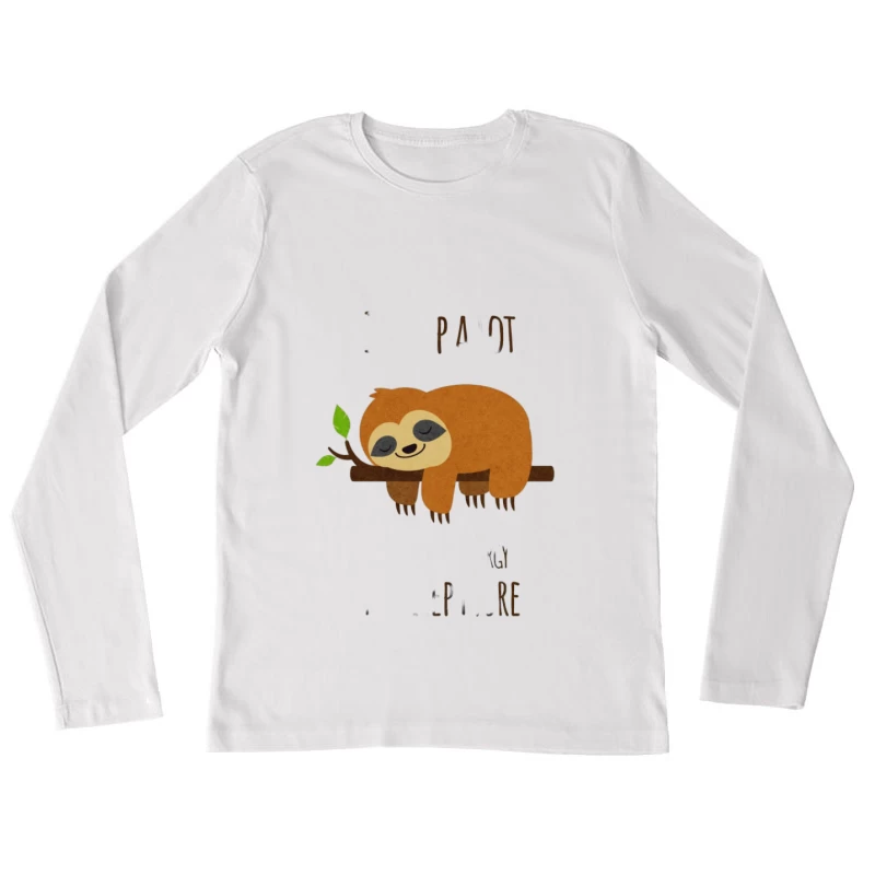Graphique de Paresseux Dormant Femme Manches Longues T-Shirt