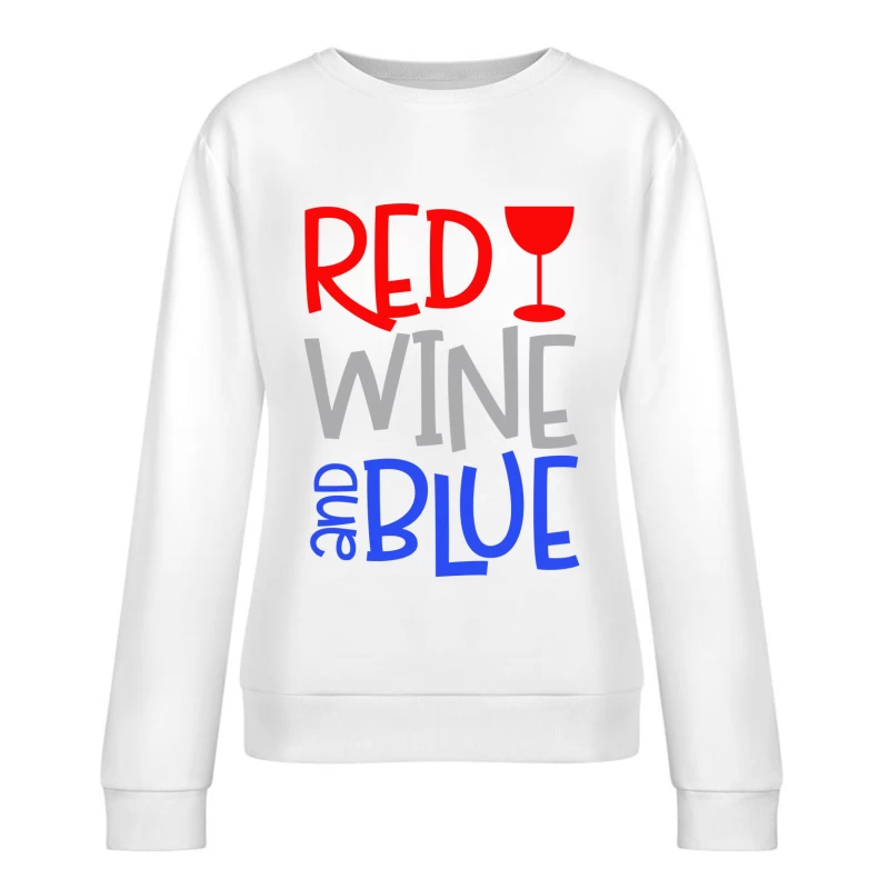 Design Coloré avec Verre de Vin Femme Sweat-shirt à enfiler