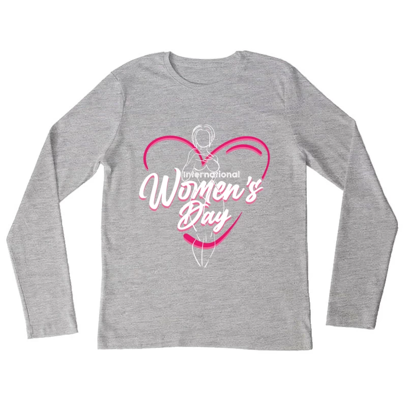 Elegant International Women's Day Design Female Long Sleeve T-Shirt