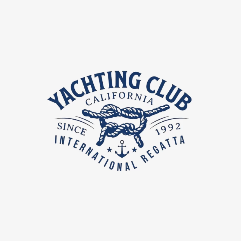 Yachting Club Logo mit Knoten Herren Pullover Sweatshirt