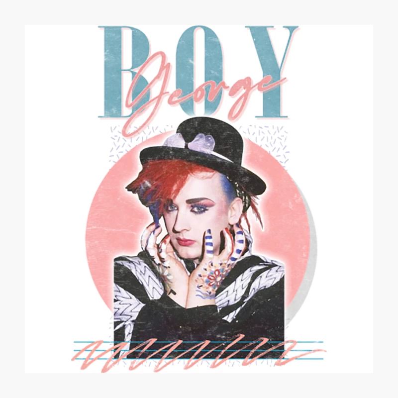 Boy George Vintage Style 80s Fan Art Design Pin