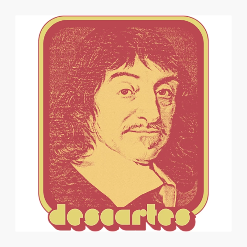 Descartes  Retro Aesthetic Fan Art Design Pin