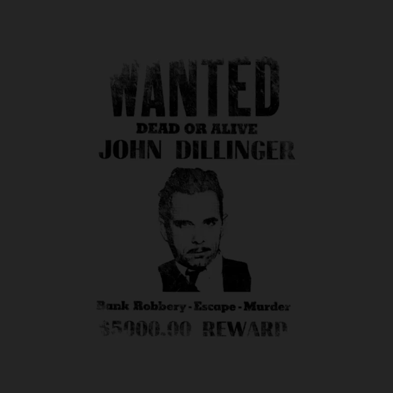 Wanted Poster John Dillinger, distressed Male Pullover Sweatshirt