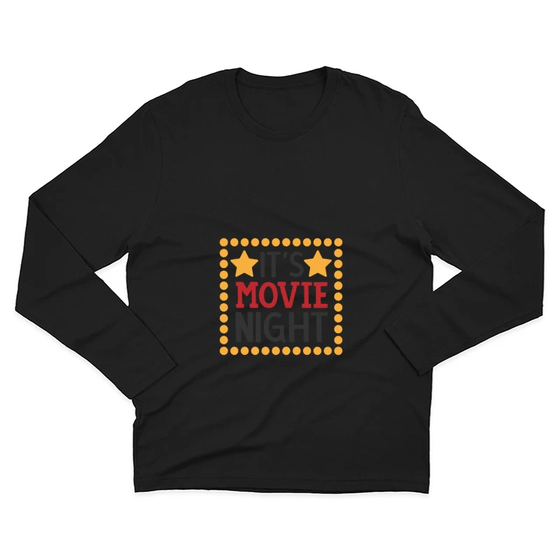Affiche de soirée cinéma avec étoiles Homme Manches Longues T-Shirt