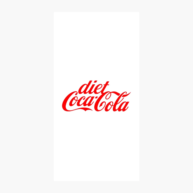 Diet Coca-Cola Red Logo: Iconic Soft Drink Brand Typography iPhone Case