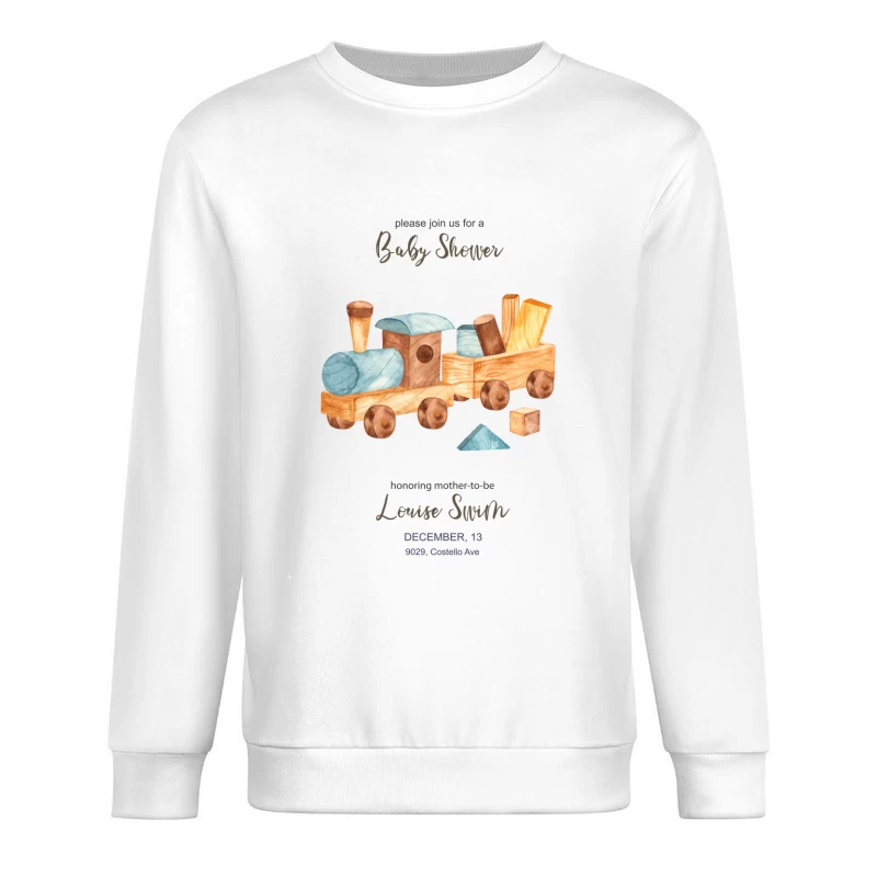 Holzspielzeug Baby Shower Einladung Herren Pullover Sweatshirt