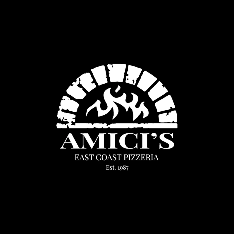 Amici's Logo Retro Throw Pillow