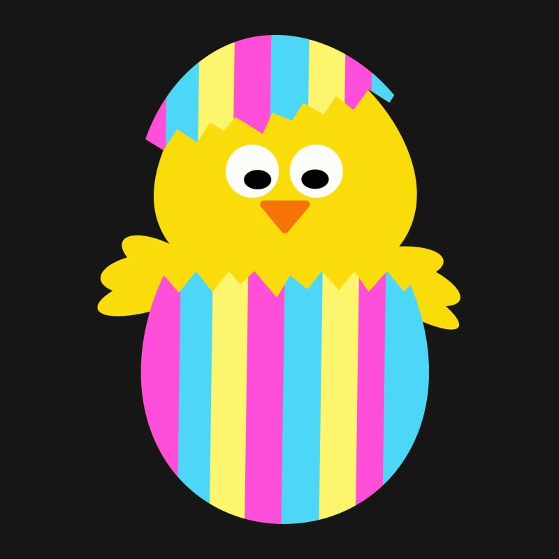 Poussin dans un coquillage coloré Femme T-Shirt