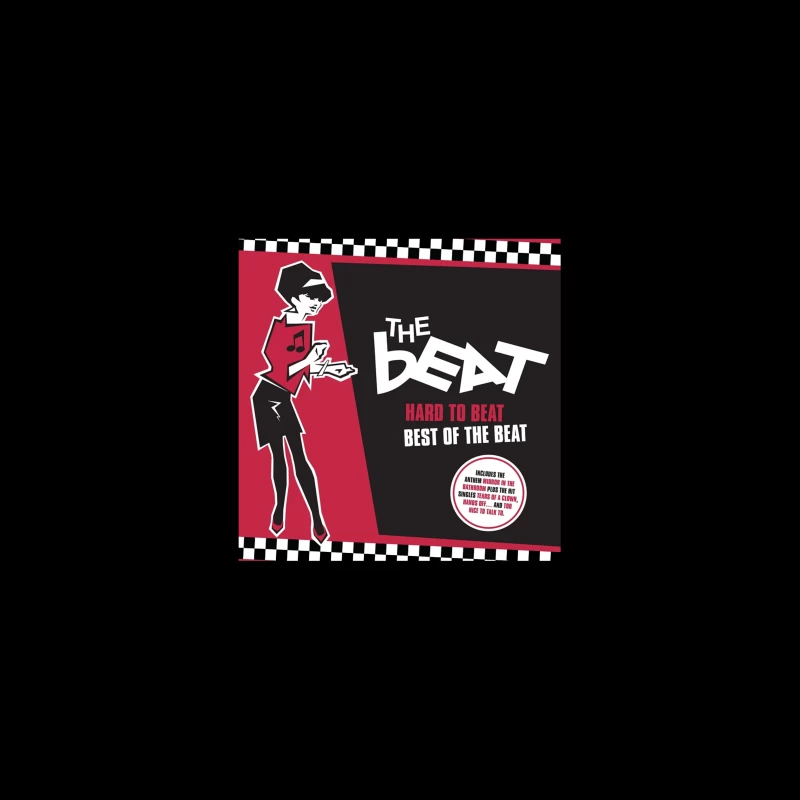 "Hard to Beat: Best of The Beat" Ska Music Album Cover with Red and Black Design Travel Mug