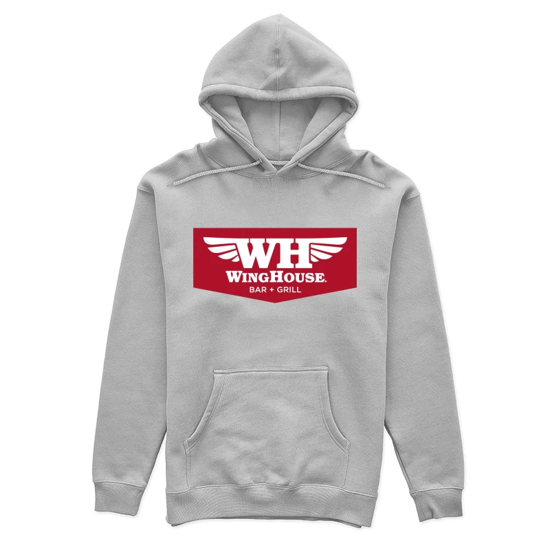 WingHouse Bar & Grill Restaurant Logo with Wings Design Female Pullover Hoodie