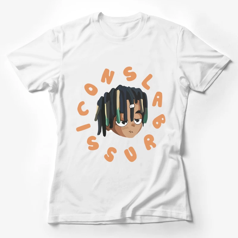 Stilvolle Cartoon-Dreadlocks-Kunst Damen T-Shirt