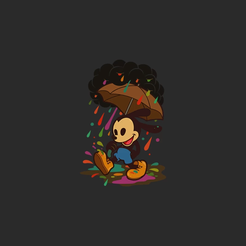 Mickey’s Rainy Day Adventure – Retro Whimsy Baseball Cap