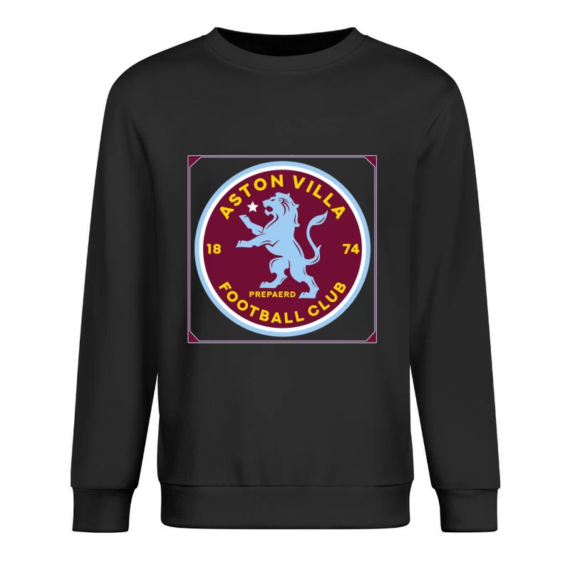 Aston Villa Football Club Historic Crest with Rampant Lion Male Pullover Sweatshirt