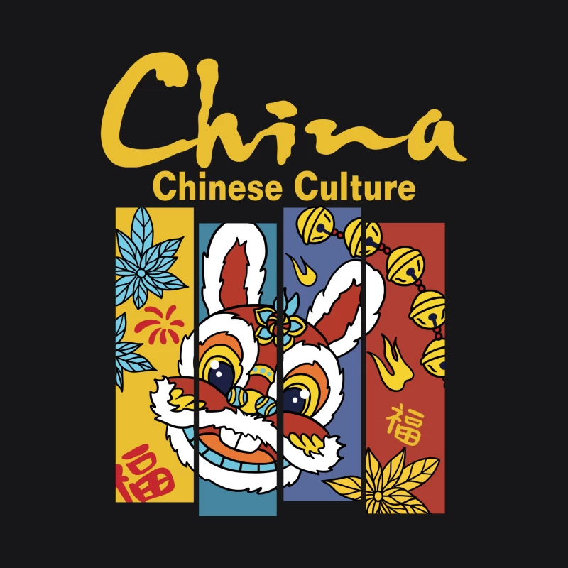 Chinesische Kultur mit Löwenkopf Damen Pullover Hoodie