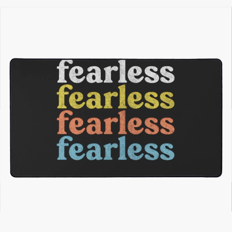Fearless  Retro Style Typography Apparel Desk Mat