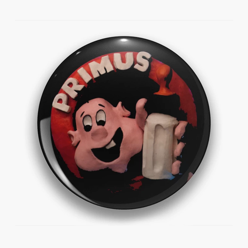 Vintage Primus Beer Mascot with Beer Mug Pin