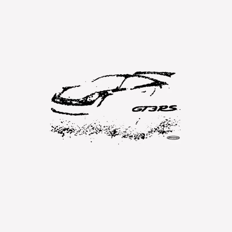 Illustration de voiture de course avec gazon Homme T-Shirt