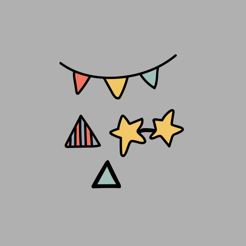 Décor de fête avec motifs étoilés et triangulaires Homme Débardeur
