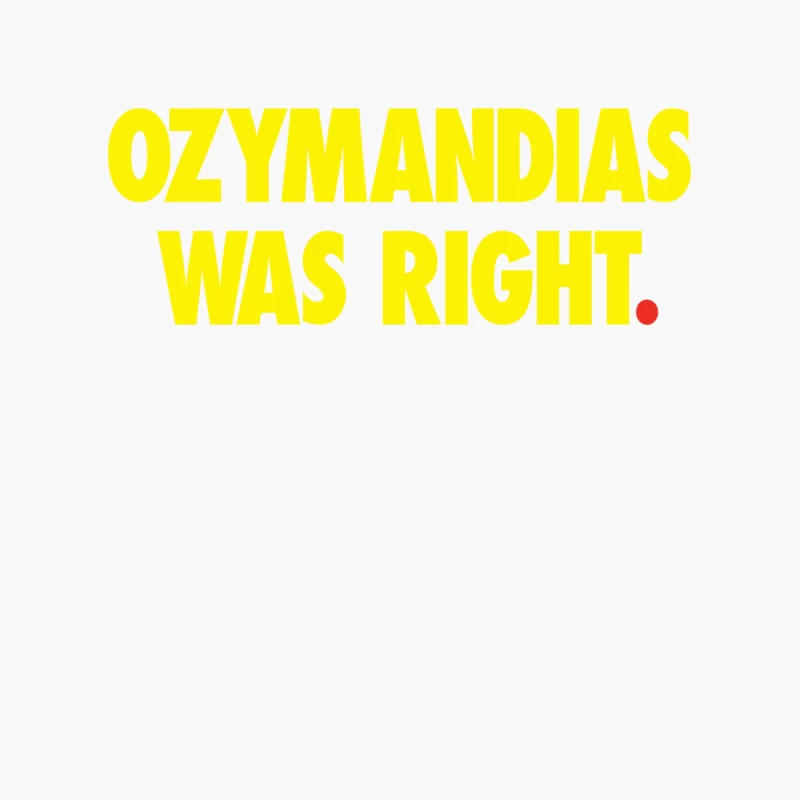 Yellow Ozymandias Typography Statement Cotton Tote Bag