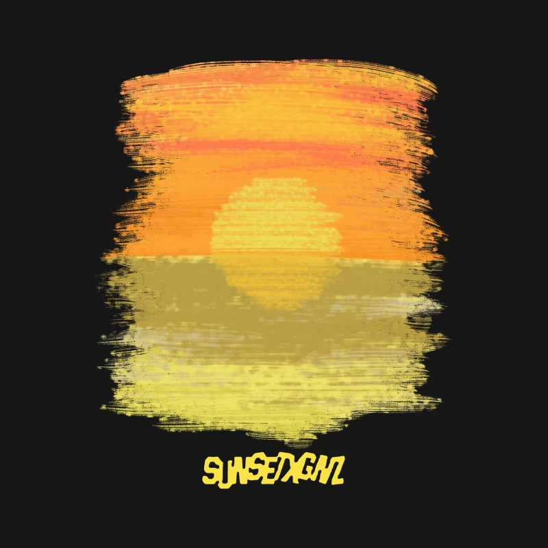 Sonnenuntergang am Strand Kunst Herren T-Shirt