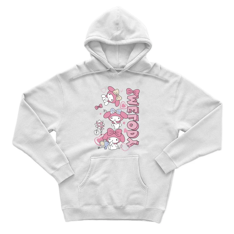 Niedliches rosa Häschen mit Schleifen Herren Pullover Hoodie