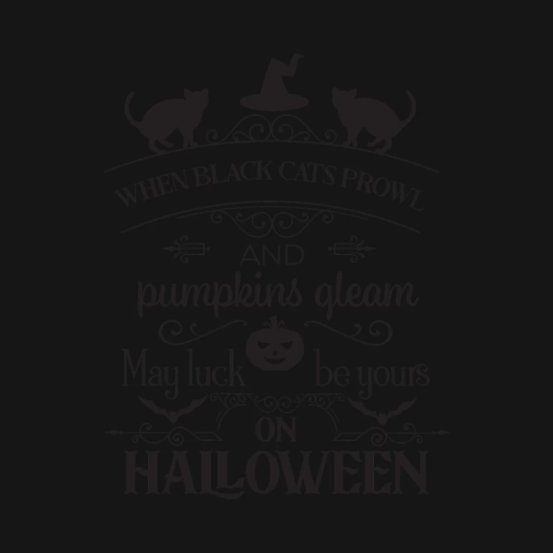 Halloween: Chats noirs et citrouilles Femme Manches Longues T-Shirt