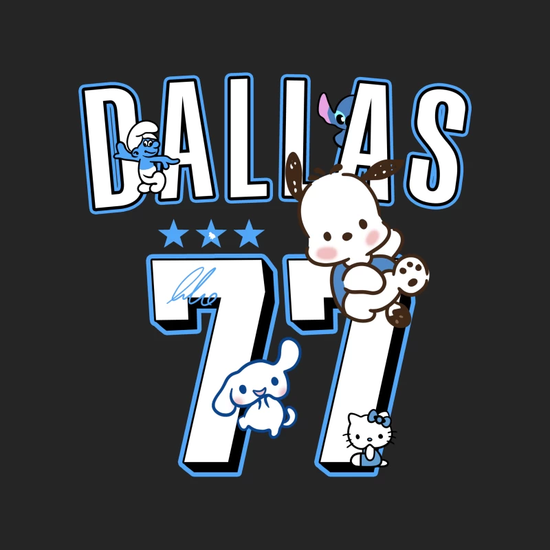 Lustige Zeichentrickfiguren mit Dallas-Thema Herren Pullover Sweatshirt