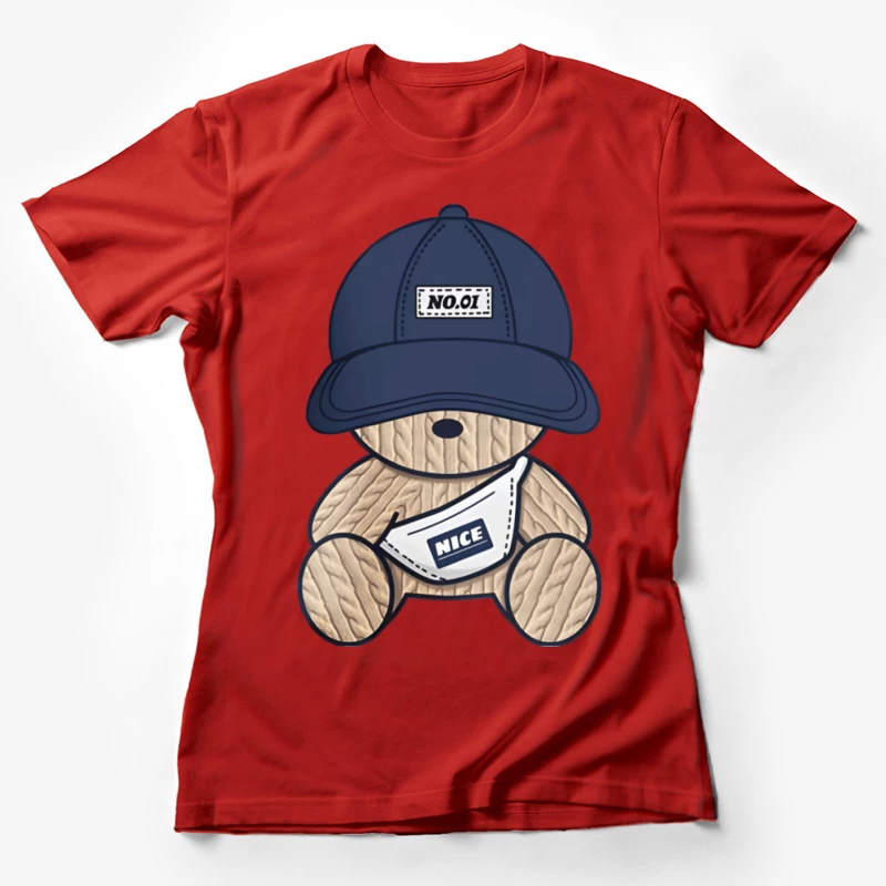 Süßer Teddy mit Hut und Tasche Damen T-Shirt