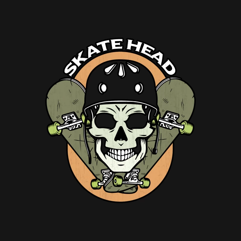 Skater Totenkopf mit Helmlinie Damen Langarm T-Shirt