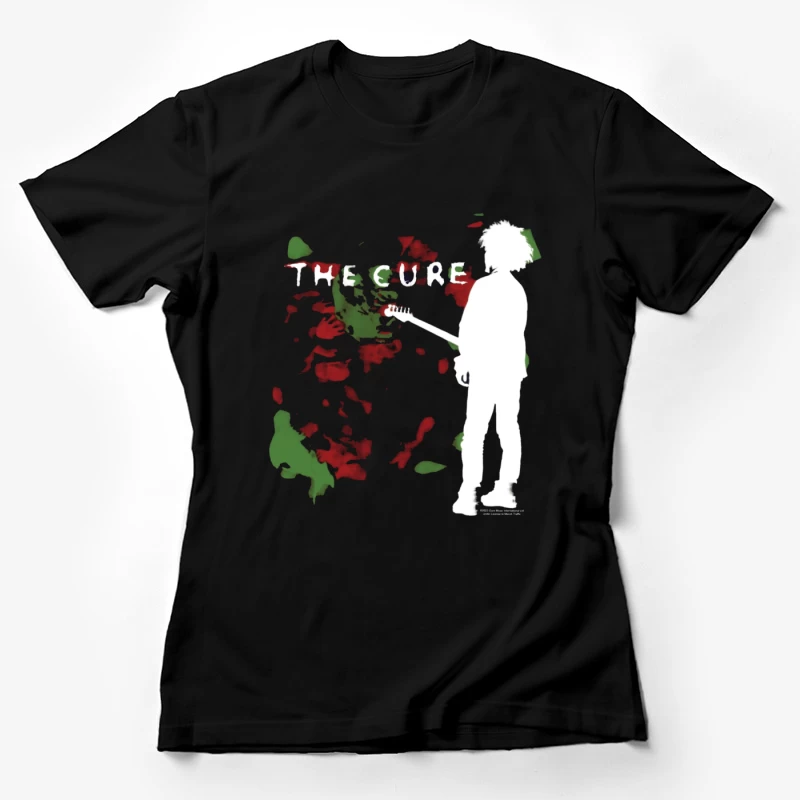 Abstract Silhouette with Red and Green Graffiti Art Female T-Shirt