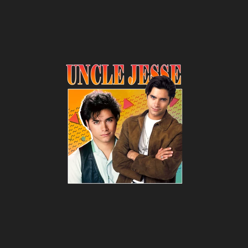 Retro TV Poster of Uncle Jesse from Full House 90s Series Bucket Hat