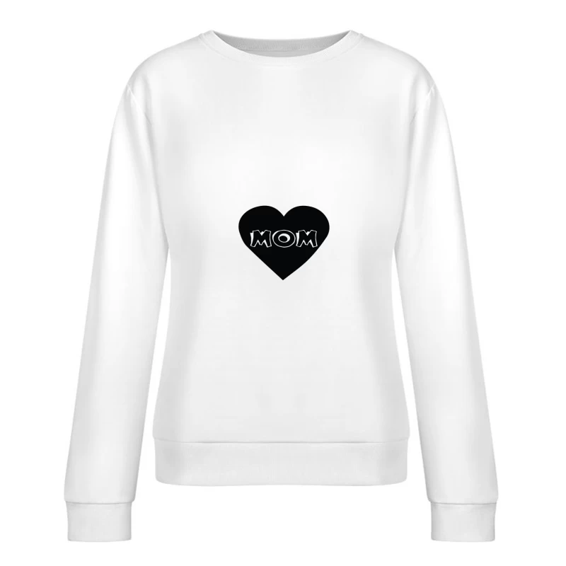 Design de coeur avec texte 'MOM' Femme Sweat-shirt à enfiler