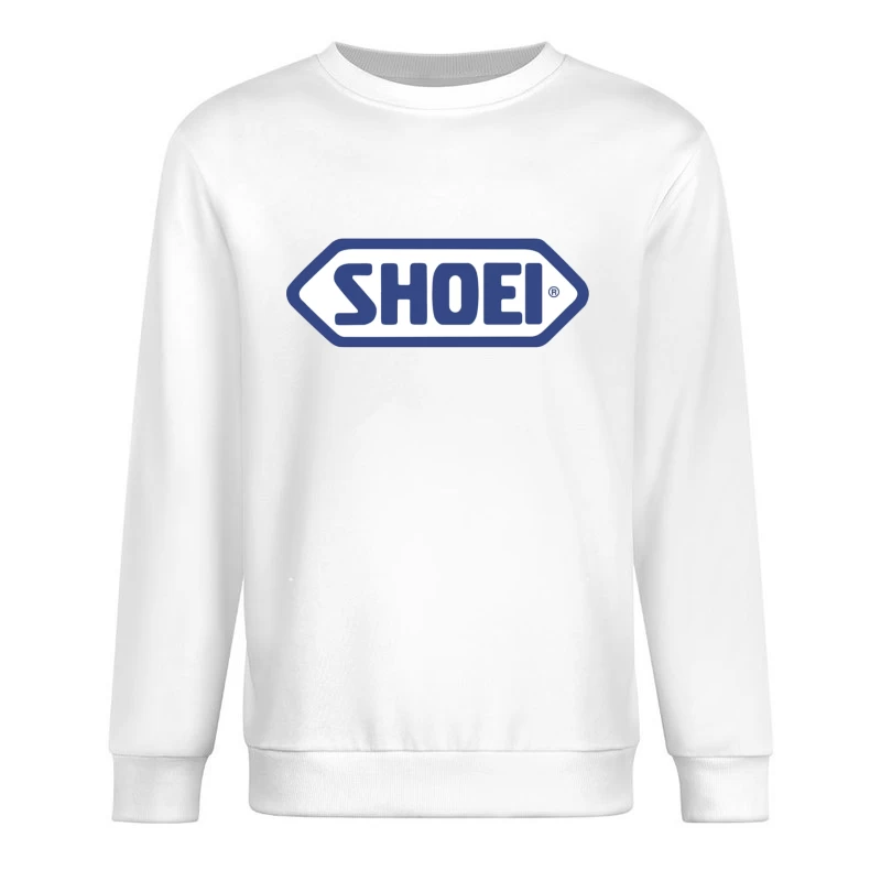 SHOEI Motorcycle Helmet Brand Logo in Blue Male Pullover Sweatshirt