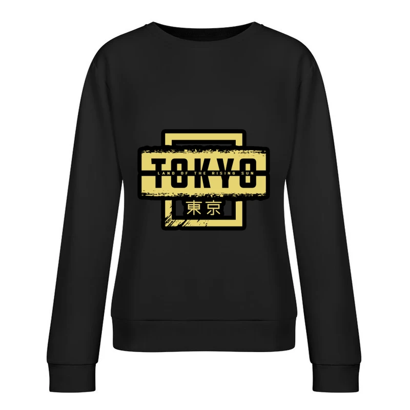 Tokyo: Land of the Rising Sun Graphic Design Female Pullover Sweatshirt