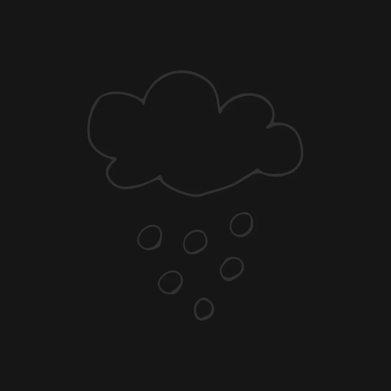 Nuage pluvieux dessiné à la main Femme T-Shirt