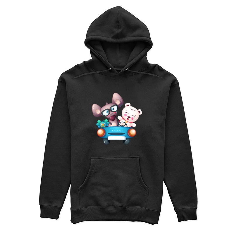 Animaux joyeux en voiture Femme Sweat à capuche