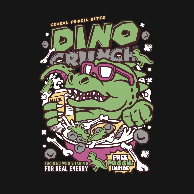 Céréales Dino Crunch avec Fossile Gratuit Femme Manches Longues T-Shirt