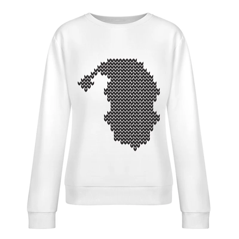 Motif hexagonal complexe en noir Femme Sweat-shirt à enfiler