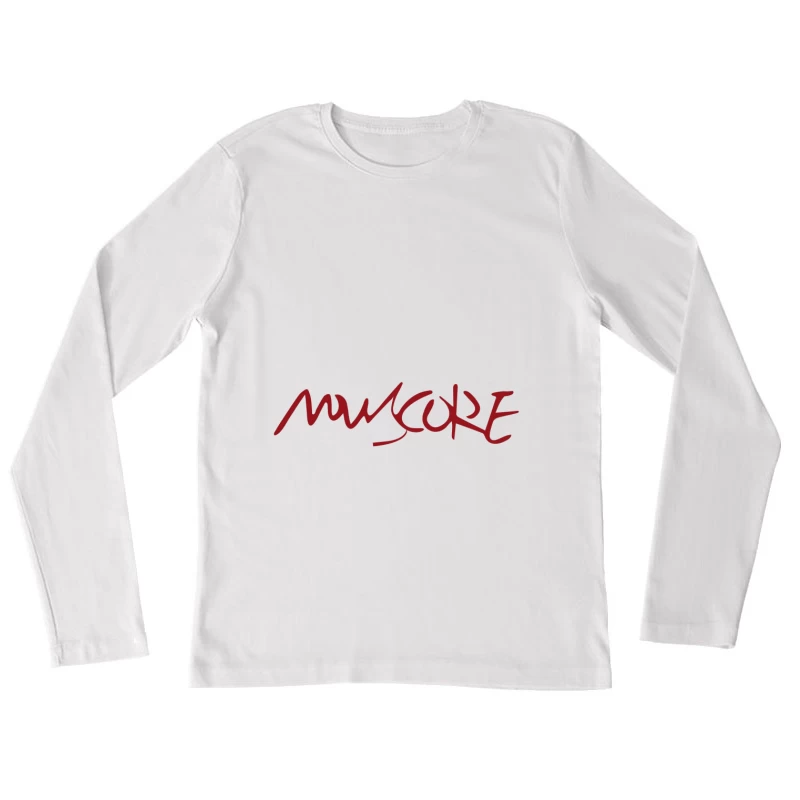 Musiklogo-Handschrift Damen Langarm T-Shirt